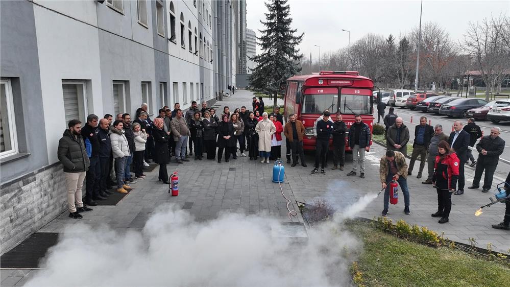 Kocasinan Belediyesi'nde yangın tatbikatı yapıldı