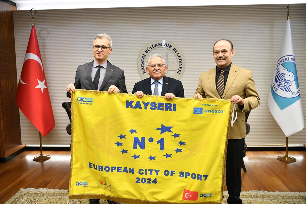 Spor şehri Kayseri, altın bayrakla taçlandı