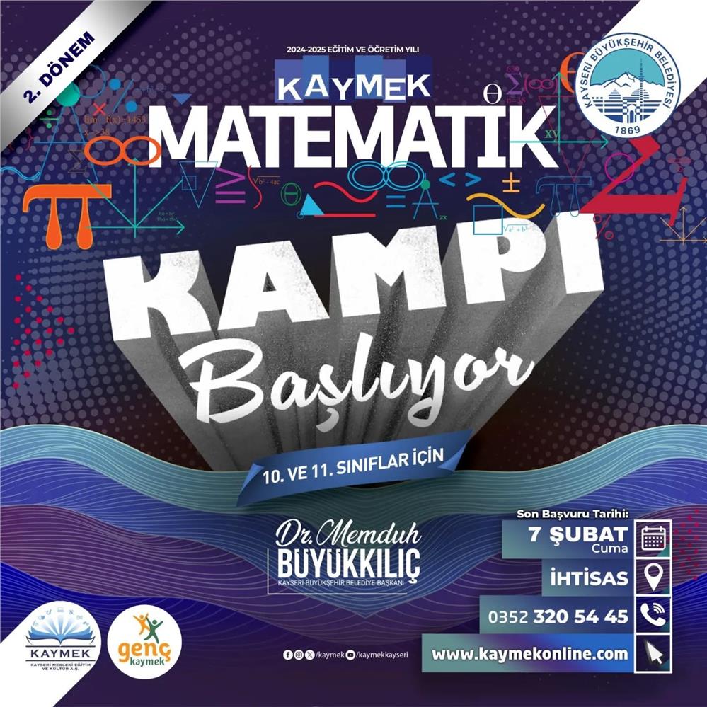 KAYMEK Matematik Kampı'nda 2. dönem kayıtları başladı