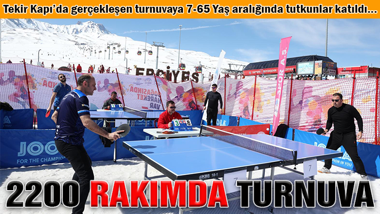 Kayseri'nin 2200 rakımında masa tenisi turnuvası